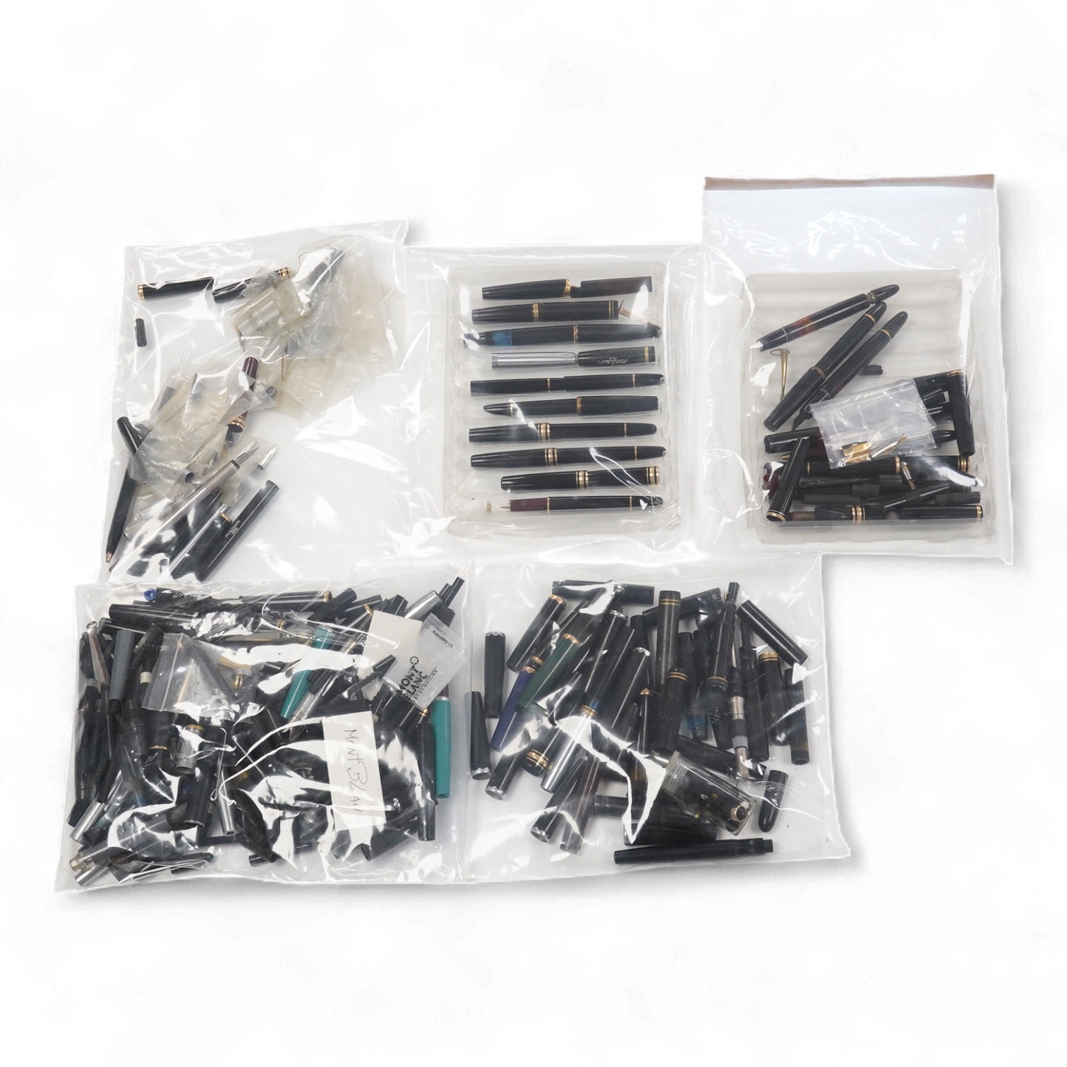 A very large and good selection of vintage and modern Mont Blanc spares